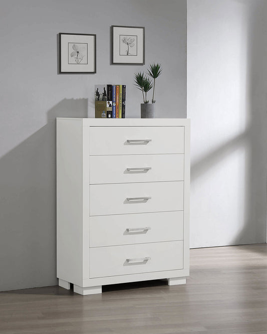 Jessica 5-Drawer Chest White