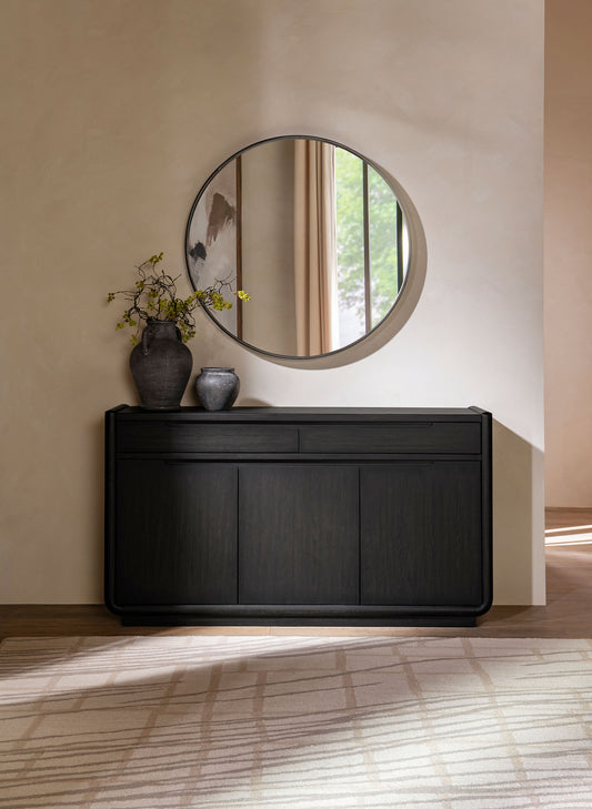 Leandro Contemporary Dining Sideboard – Burnished Black