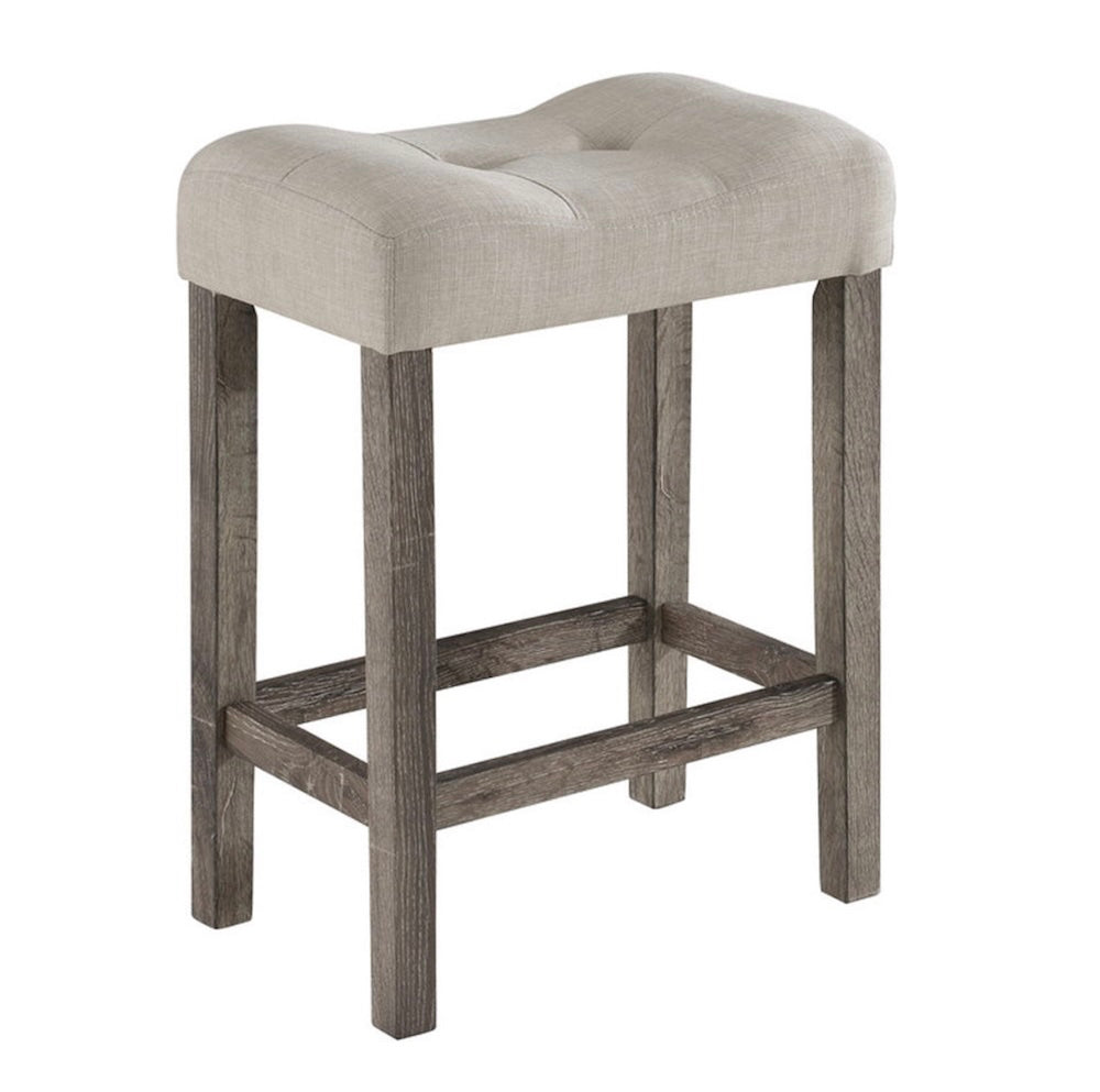 Lucian 5-Piece Counter Height Pub Table Set – Brown & Creamy White