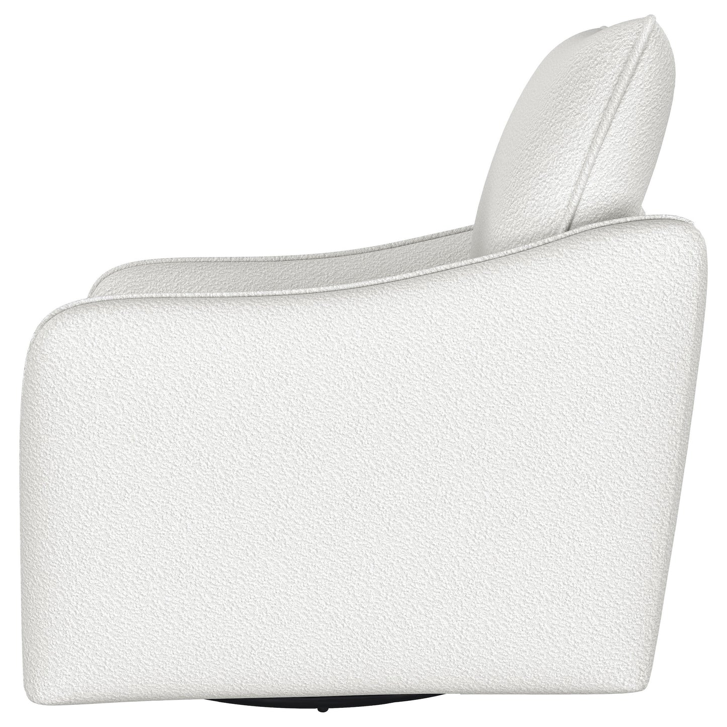 Madia Boucle Upholstered Swivel Glider Chair - Vanilla
