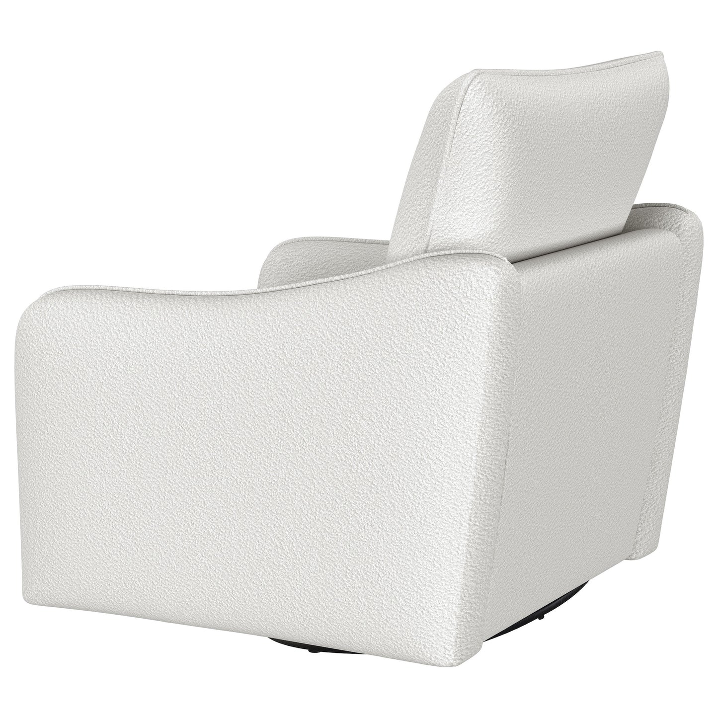 Madia Boucle Upholstered Swivel Glider Chair - Vanilla