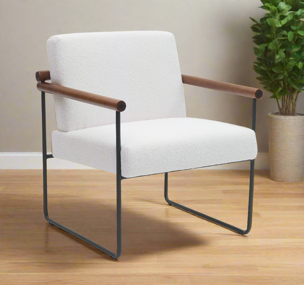 Milo Beige Bouclé Modern Accent Chair