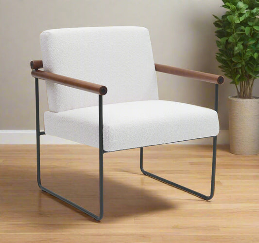Milo Beige Bouclé Modern Accent Chair