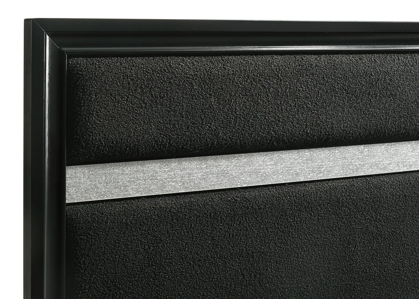 Miranda 54-Inch Bouclé Upholstered Bedroom Set, Black