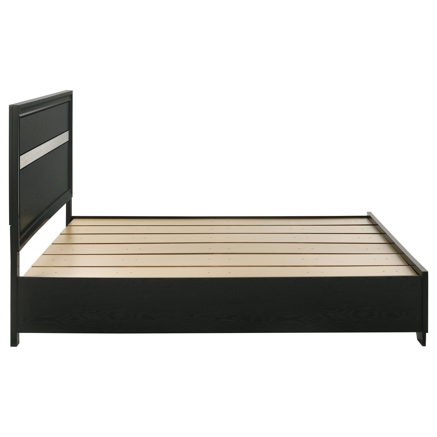Miranda 54-Inch Twin Panel Storage Bed, Black