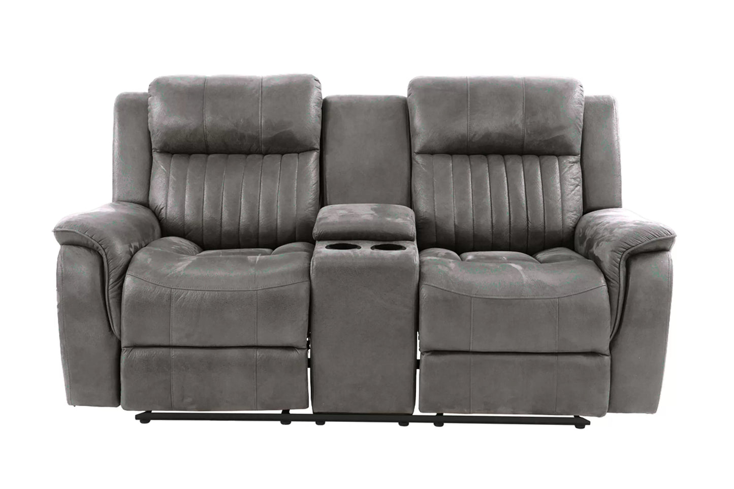 Moore Plush Leatherette Motion Sofa & Loveseat Set