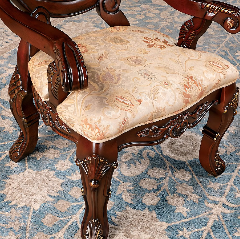 Normandy 9-Piece Traditional Double Pedestal Dining Set - Brown Cherry