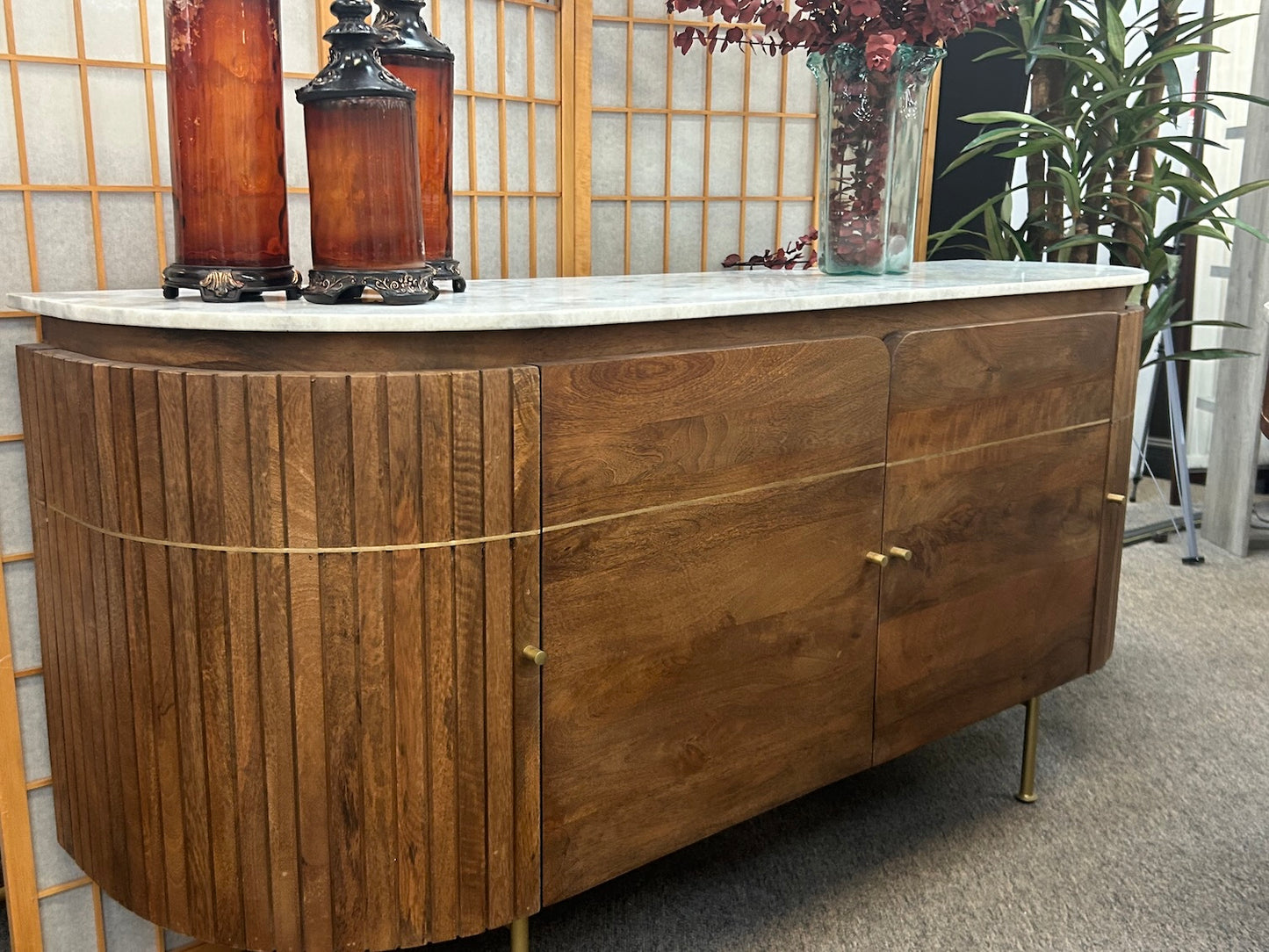 Ortega 5-Piece Dining Set with White Marble Top