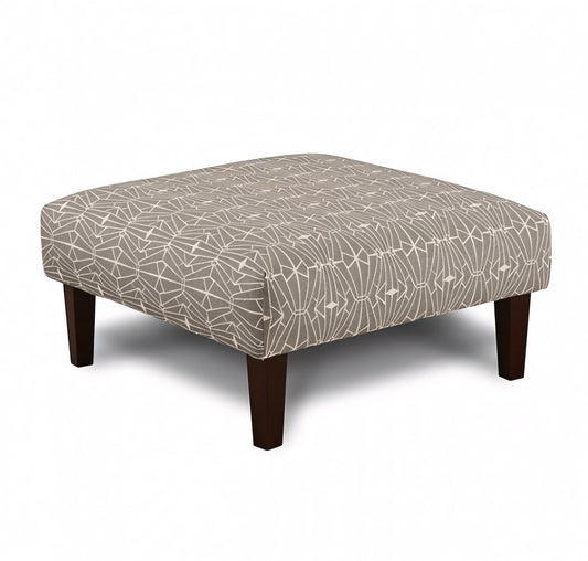 Parker Transitional Ottoman with Triangle Pattern Fabric – Furniture of America