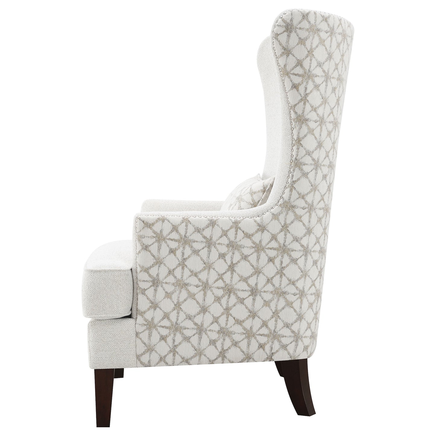Pippin Bouclé Wingback Accent Chair Latte