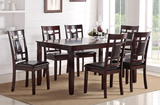 Prismal 7-Piece Contemporary Dining Set – Espresso Finish