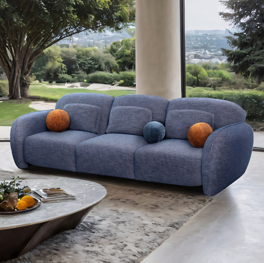 Previti Contemporary Sofa – Denim Blue