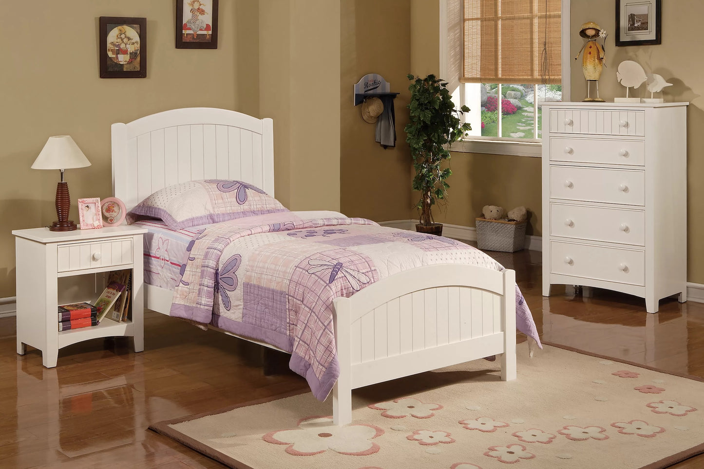 Ridley Cottage Style Full Panel Bed - White