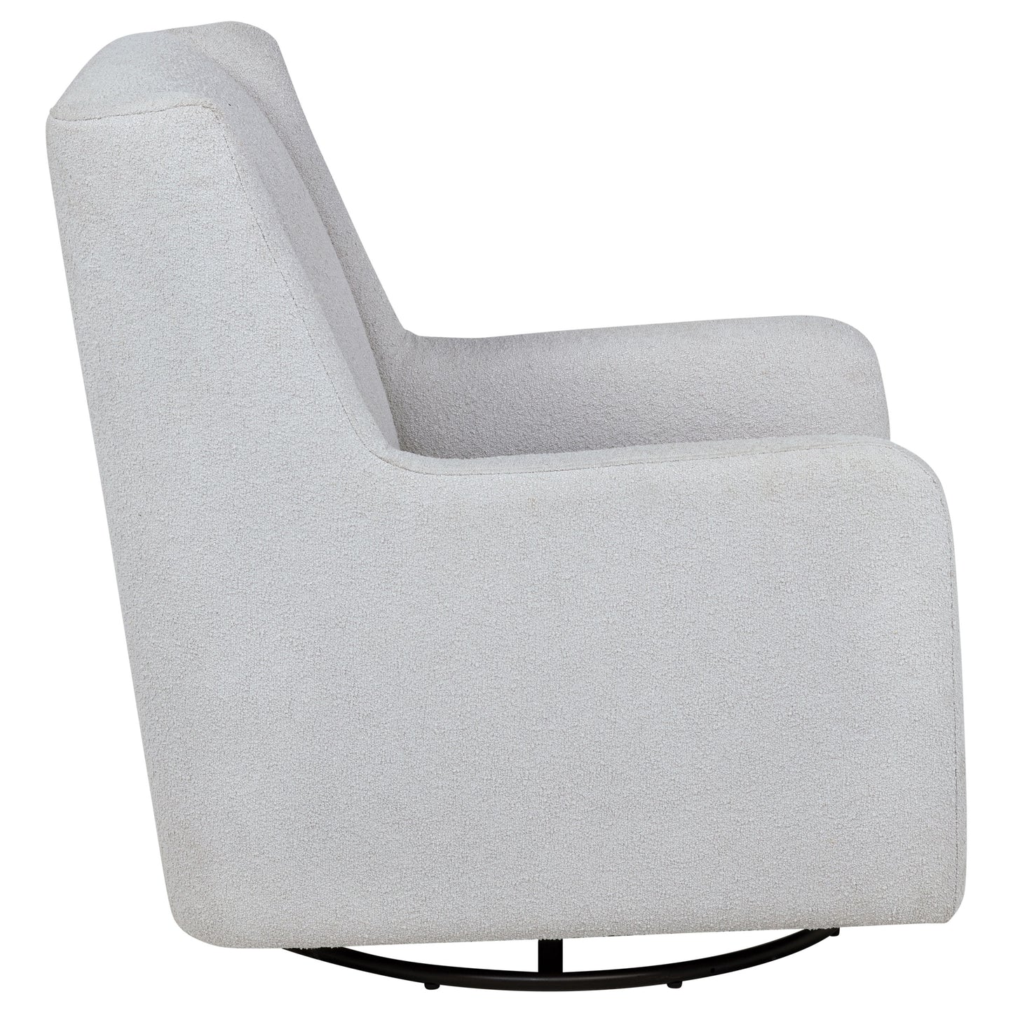 Serra Boucle Upholstered Swivel Glider, Dove Gray
