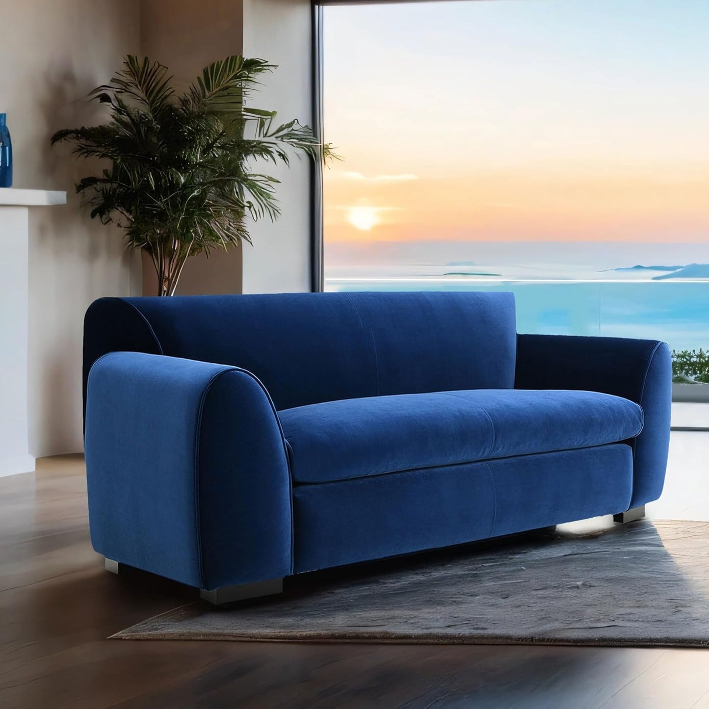 Severo Contemporary Velvet Living Room Set