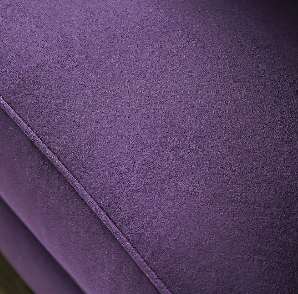Sisseton Transitional Purple Small Weave Chenille Sofa
