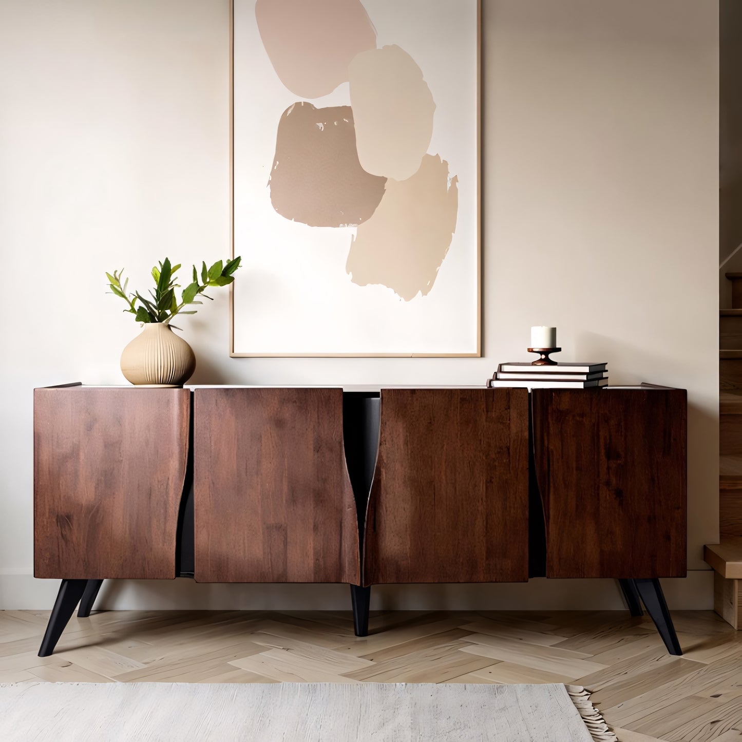 Sobral 78" Semi-Handmade Solid Wood Dining Server