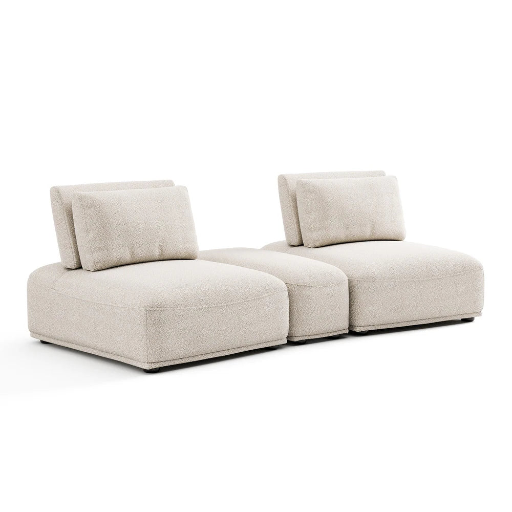 Stavanger Modern Modular Sofa Curved Series - Bouclé & Chenille