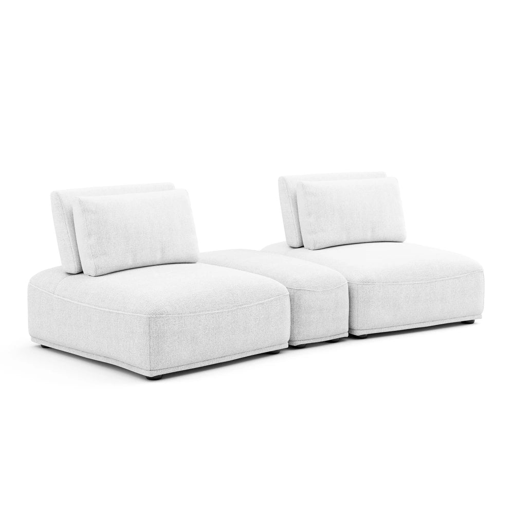 Stavanger Modern Modular Sofa Curved Series - Bouclé & Chenille
