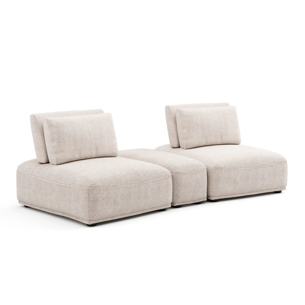 Stavanger Modern Modular Sofa Curved Series - Bouclé & Chenille
