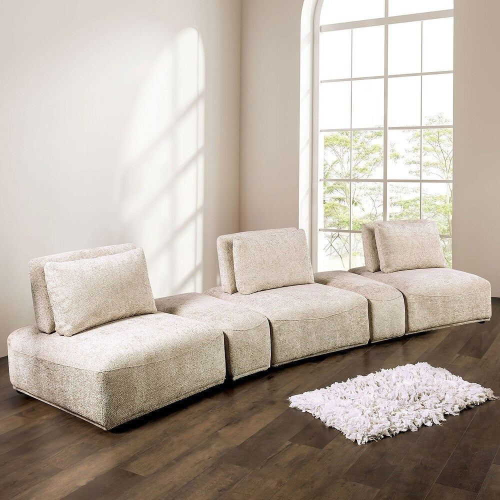 Stavanger Modern Modular Sofa Curved Series - Bouclé & Chenille