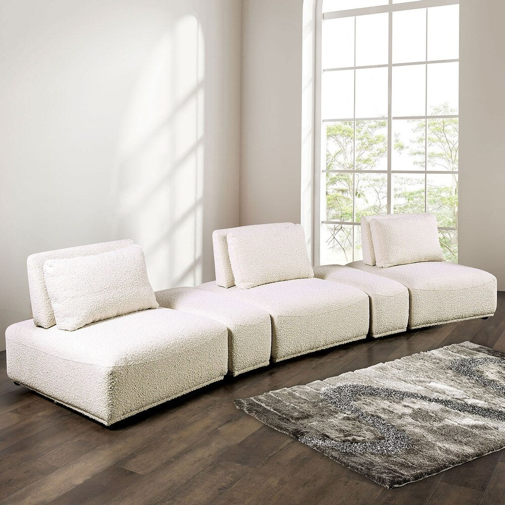 Stavanger Modern Modular Sofa Curved Series - Bouclé & Chenille