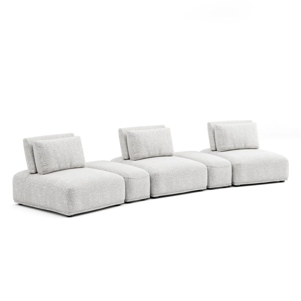 Stavanger Modern Modular Sofa Curved Series - Bouclé & Chenille
