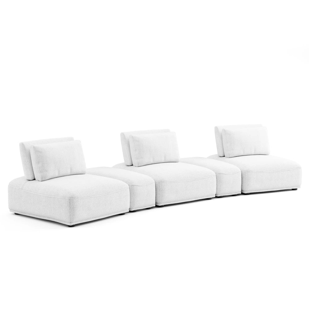 Stavanger Modern Modular Sofa Curved Series - Bouclé & Chenille