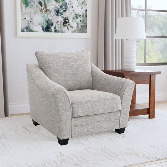 Tomkins Boucle Upholstered Chair, Light Gray