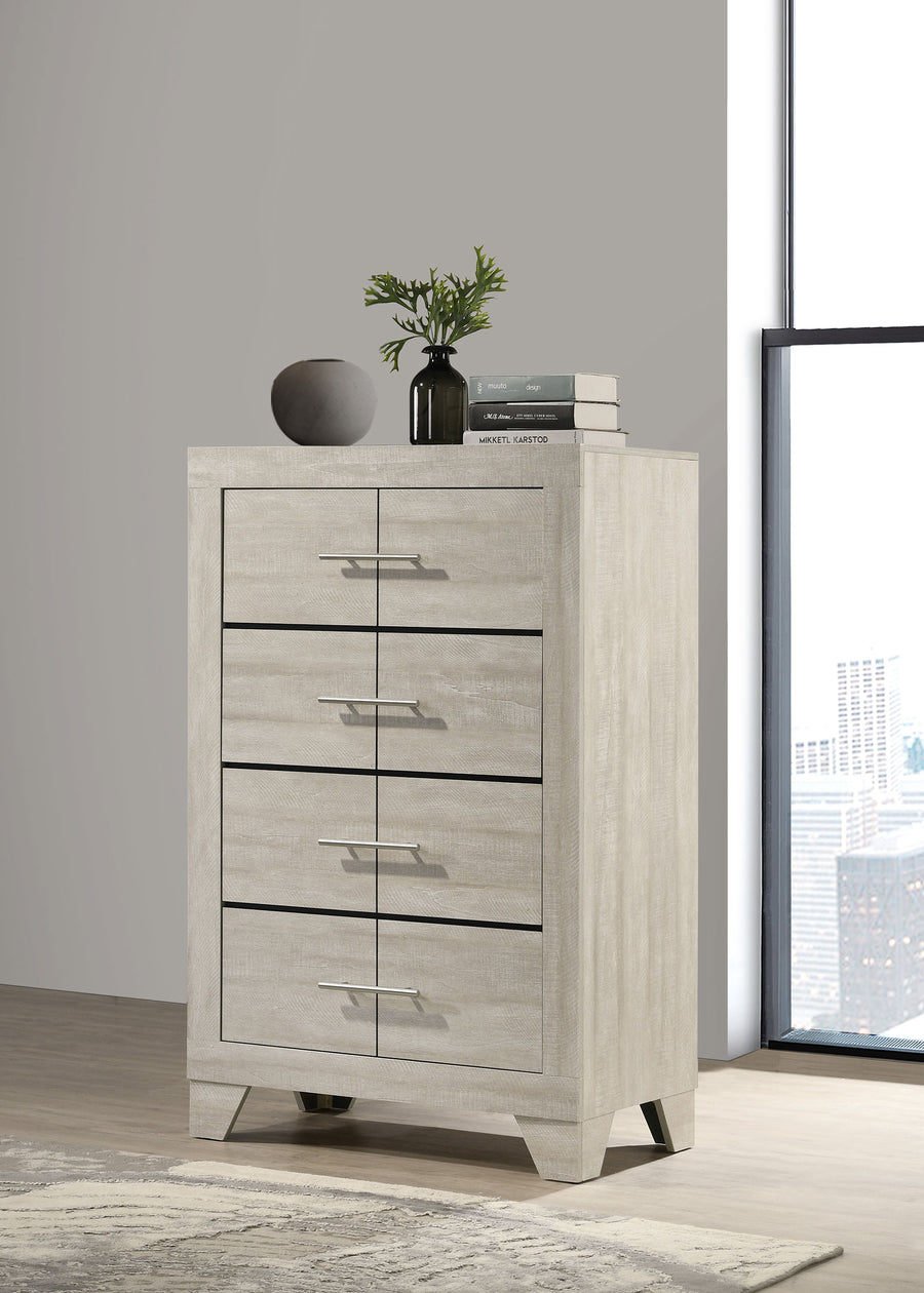 Trenton 5-Drawer Chest – Rustic Cream