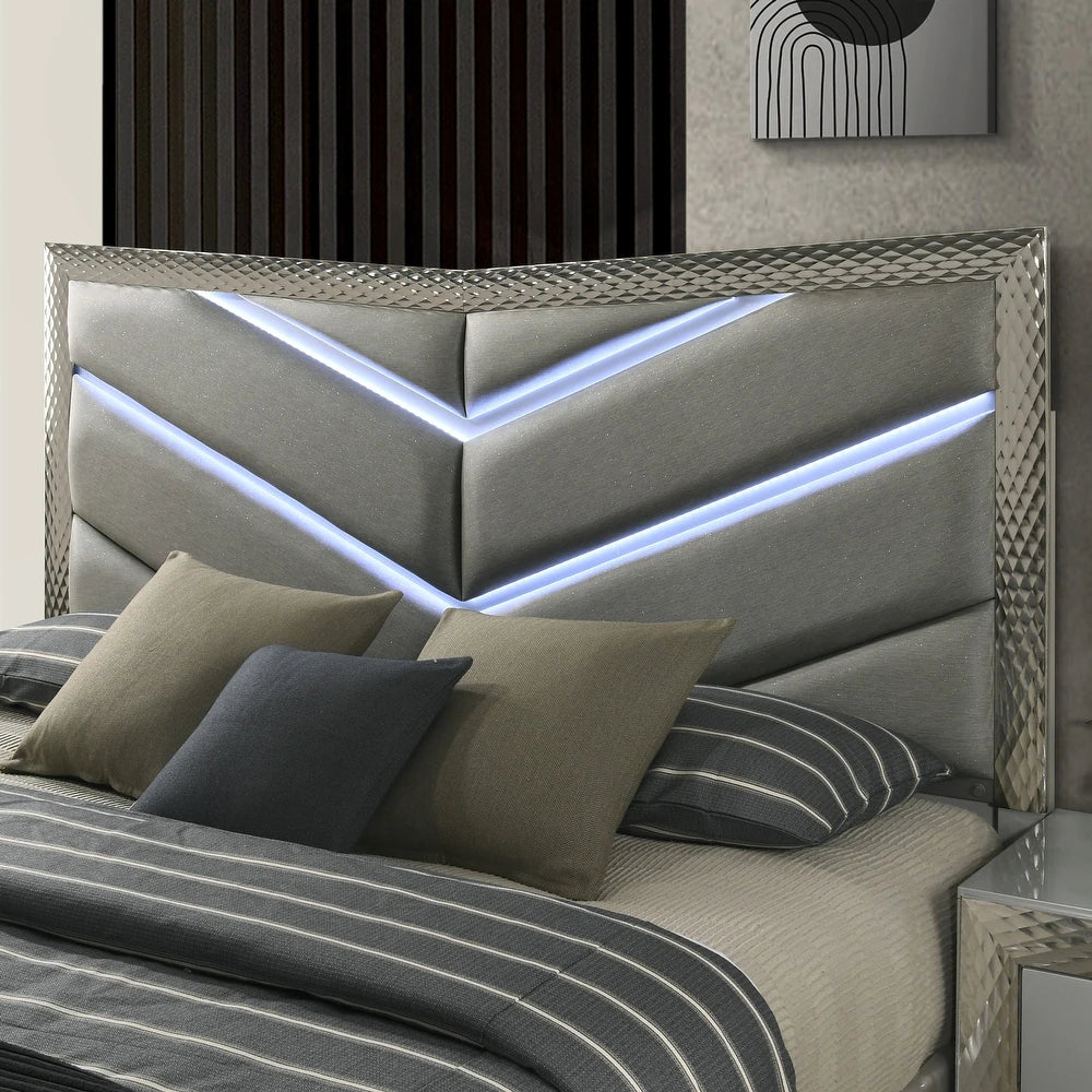 Ventnor Queen Glam Bedroom Collection, Gray