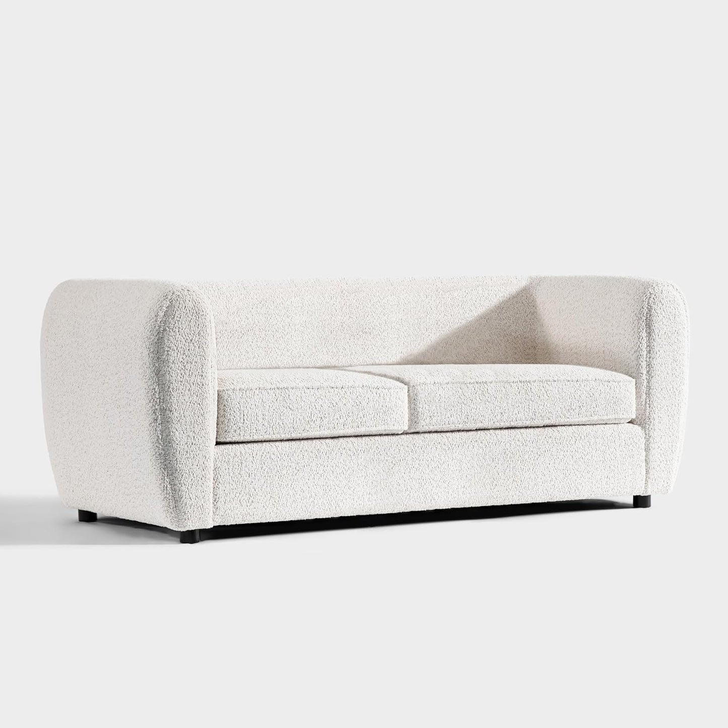 Verdal Contemporary Sofa in Off-White Boucle
