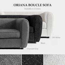 Verdal Contemporary Sofa in Off-White Boucle