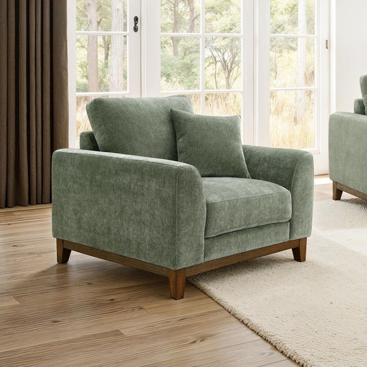 Watton Mid-Century Modern Arm Chair - Olive