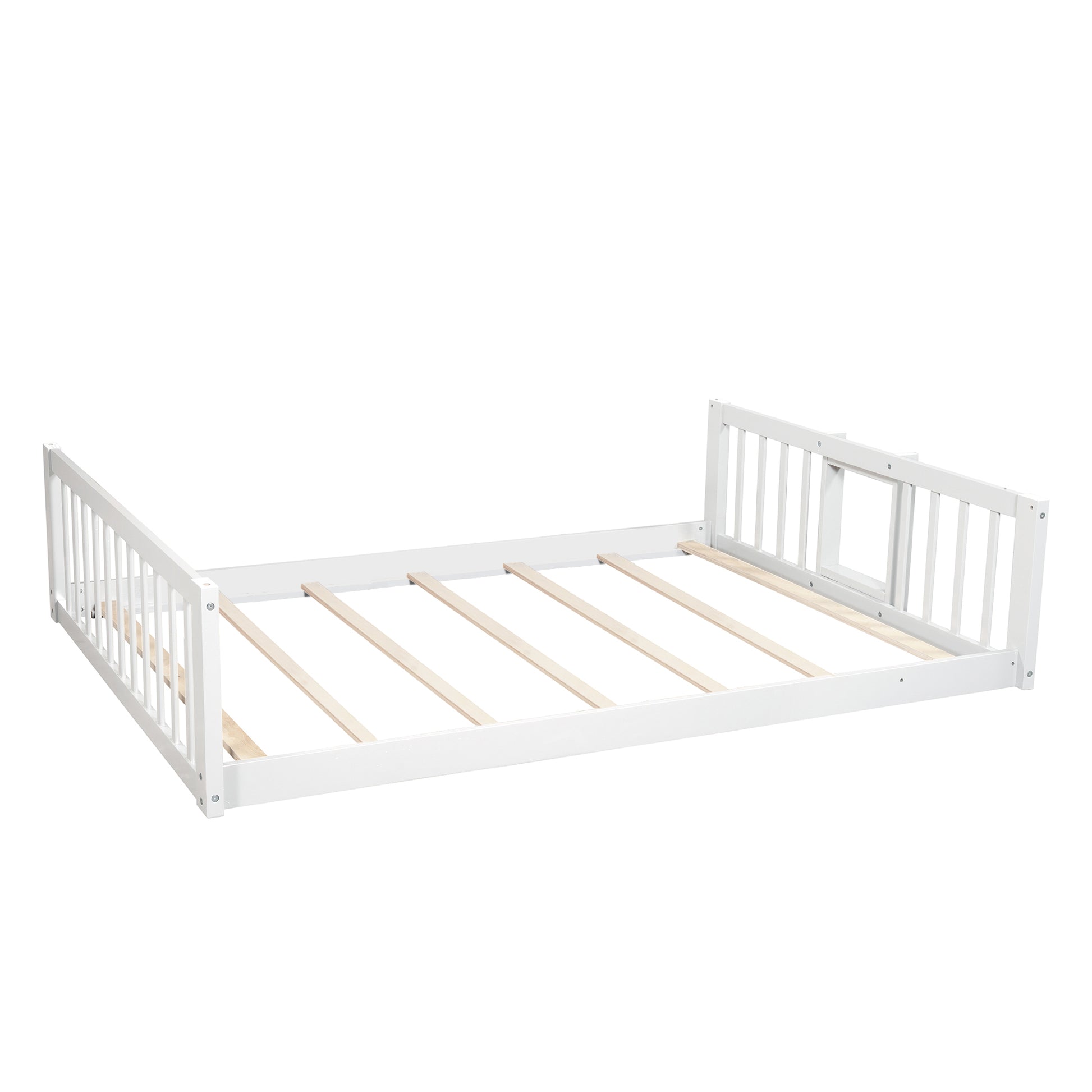 Full-Over-Full-Over-Full Triple Bed with Built-in Ladder and Slide