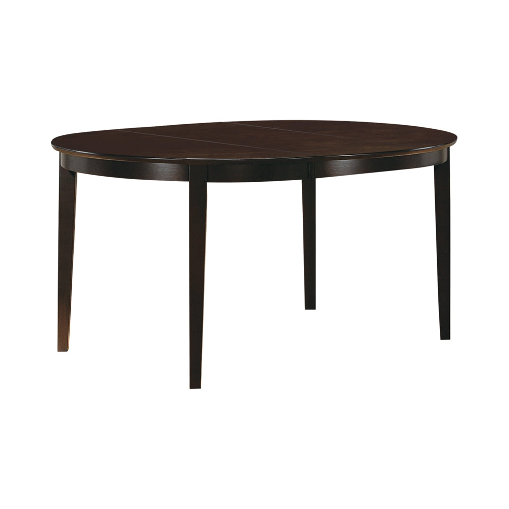 Gabriel Oval Dining Table with 18" Leaf in Cappuccino