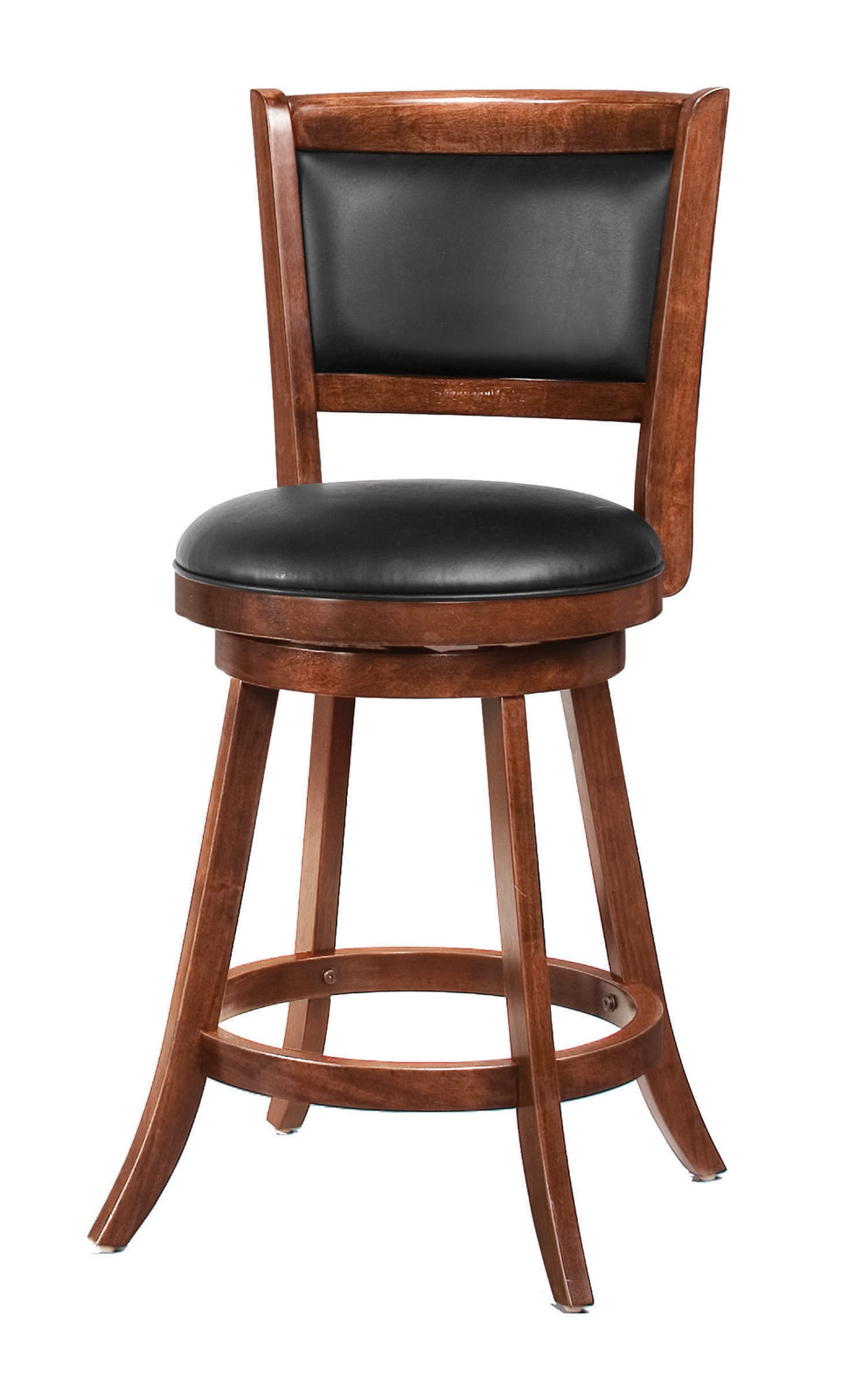 Upholstered Swivel Counter Height Stools Chestnut And Black Set Of 2
