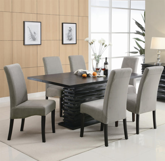 Stanton Modern 7 Piece Dining Set in Black - Coaster Furniture 102061