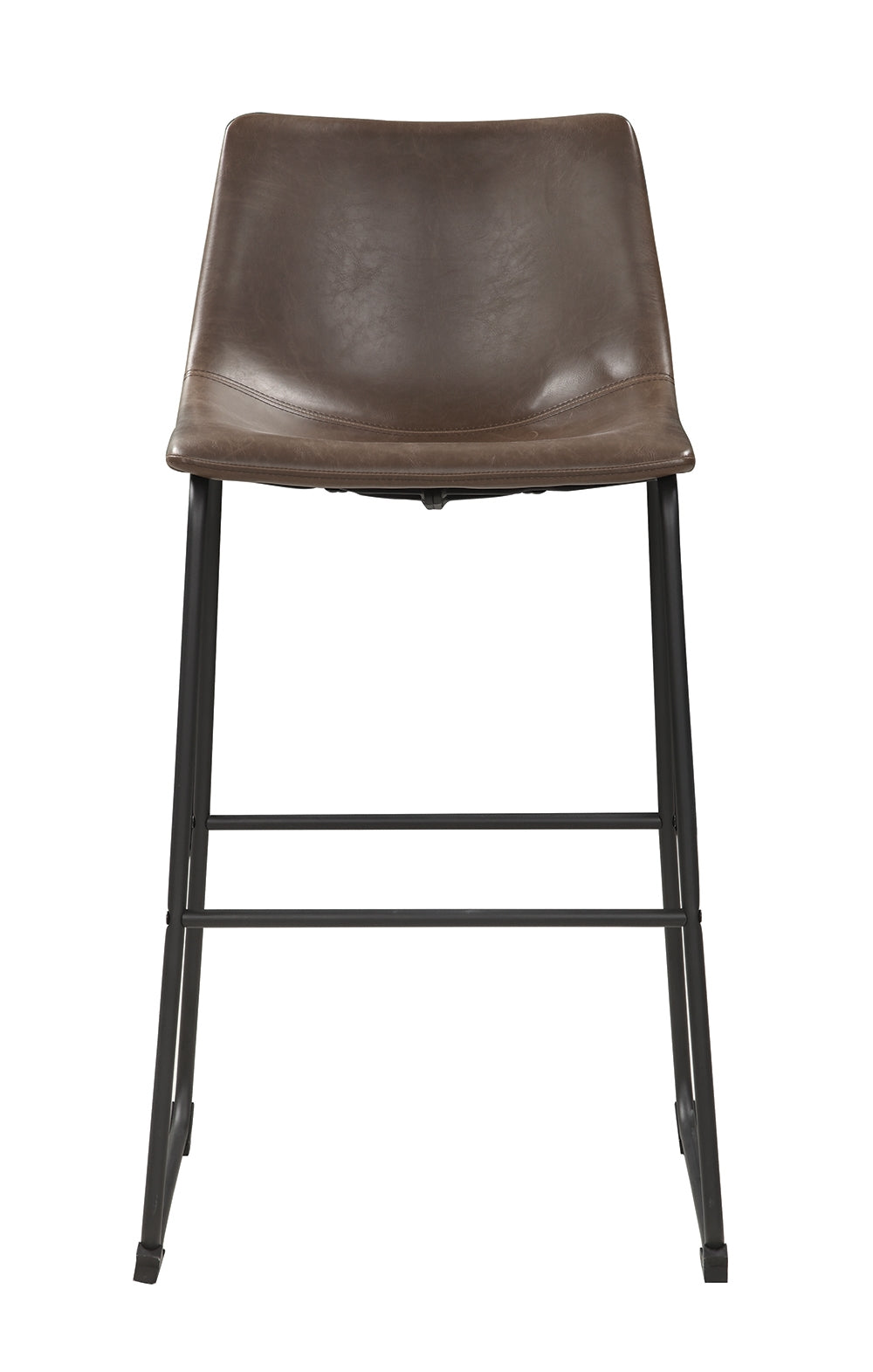 Armless Bar Stools Two-Tone Brown And Black Set Of 2