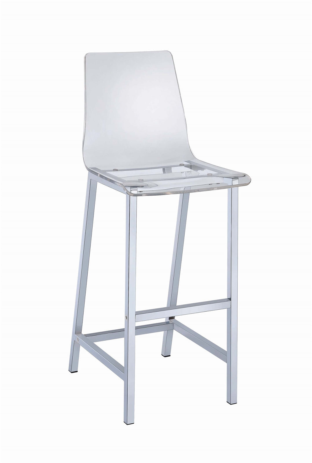 Xavier Modern 5-Piece Bar Set with Acrylic Chairs