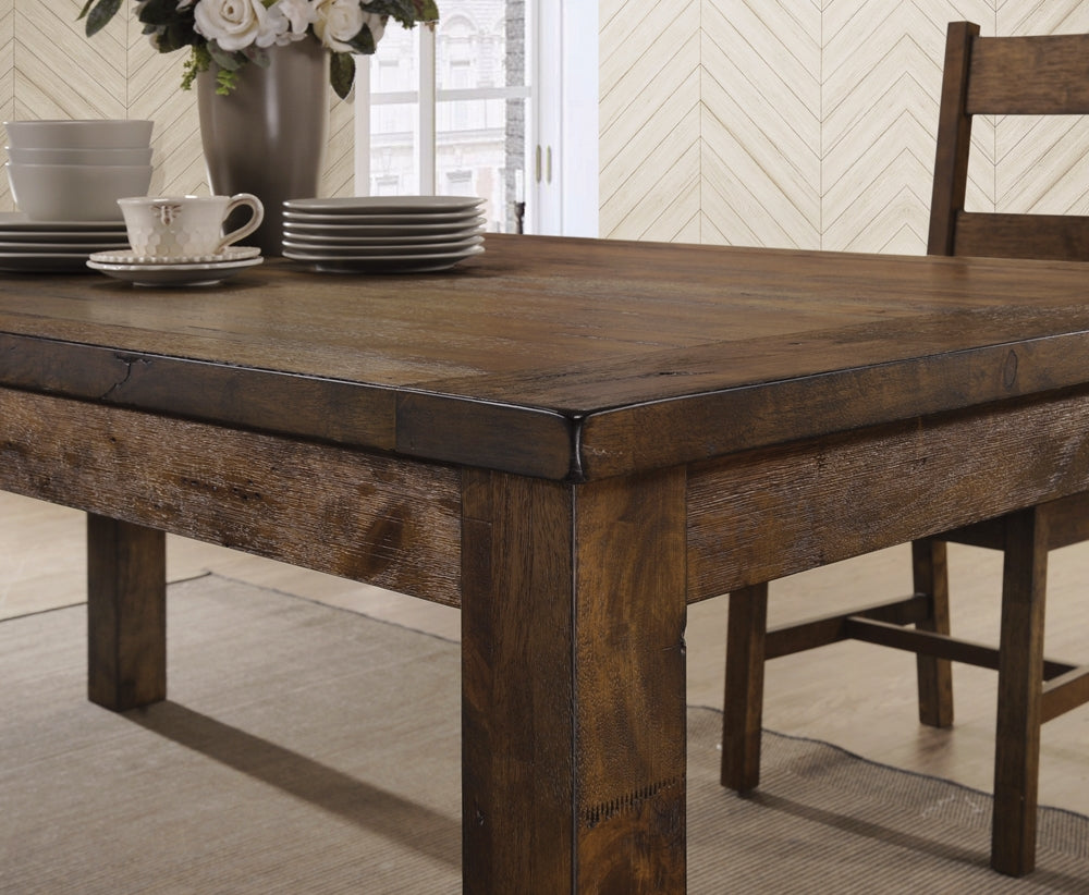 Coleman Rustic Golden Brown Finish Dining Table