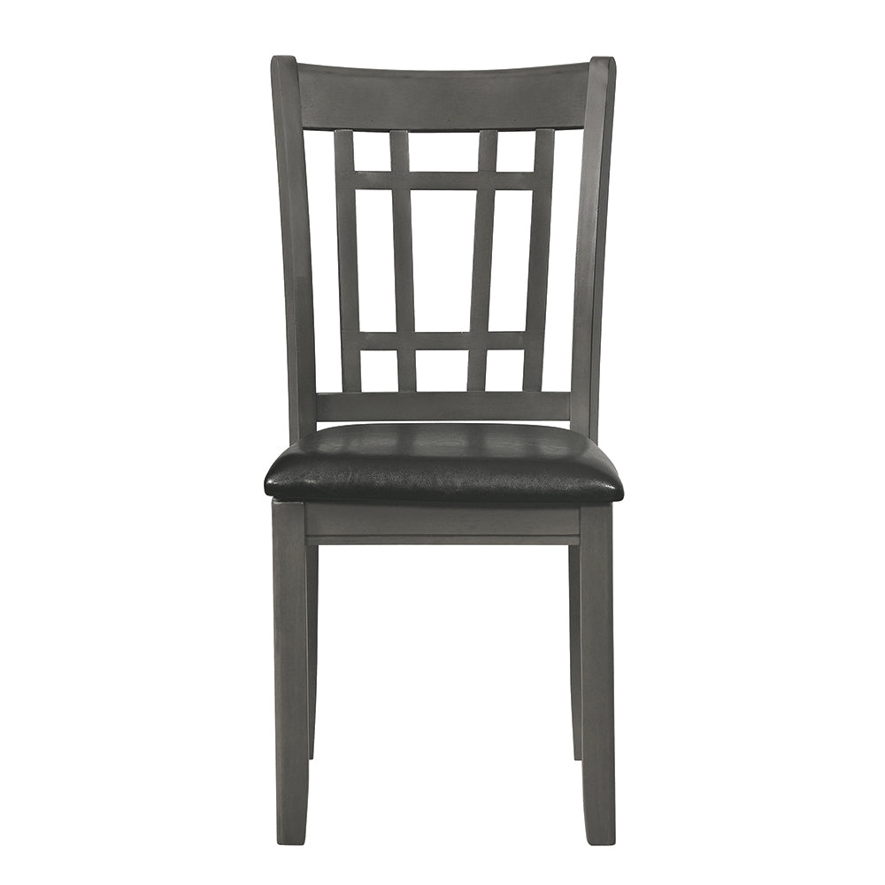 Lavon Transitional Grey Side Chair Set of 2 Chairs