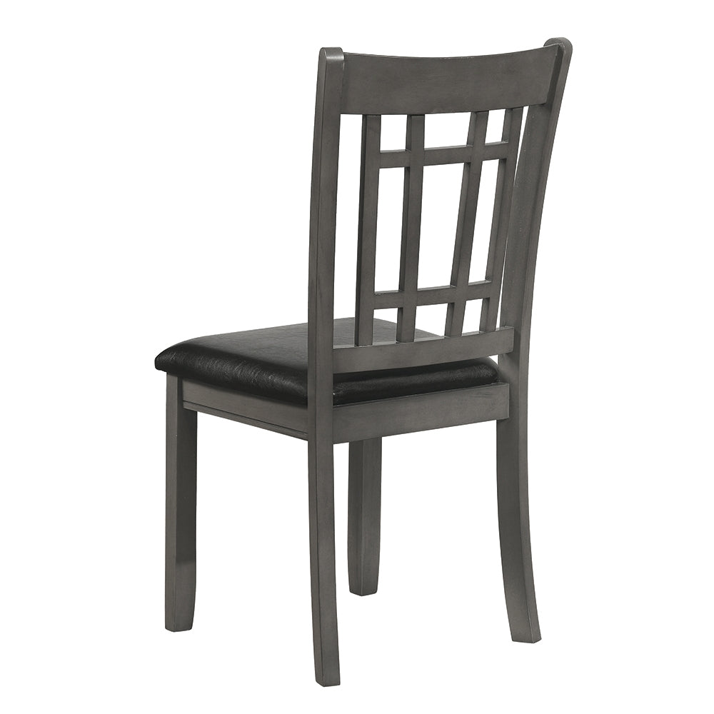 Lavon Transitional Grey Side Chair Set of 2 Chairs