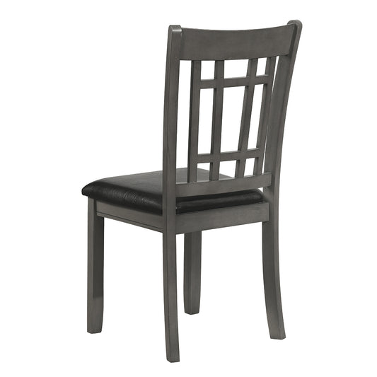 Lavon Transitional Grey Side Chair Set of 2 Chairs