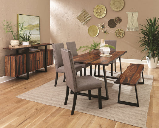 Jamestown II 6 Piece Dining Set W- Live Edge