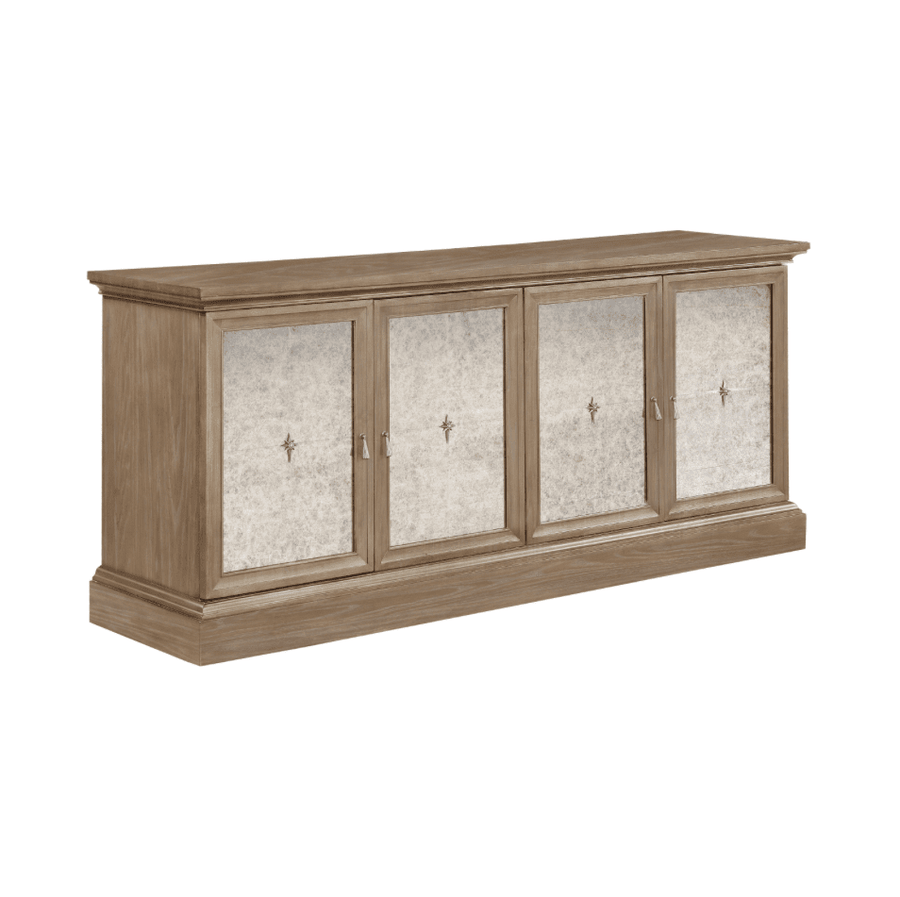 Glen Cove Traditional Barley Brown Mirrored Server