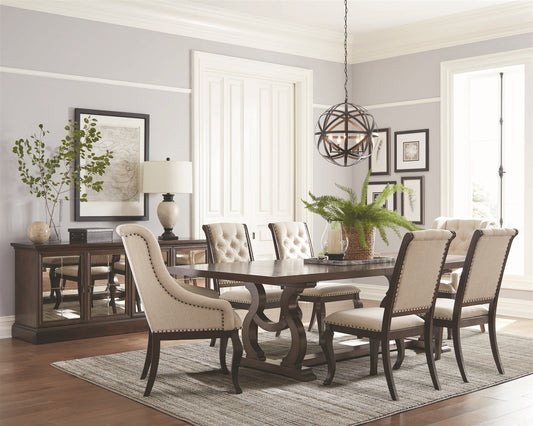 Brockway Cove Transitional Antique Java Finish 7-Piece Dining Set