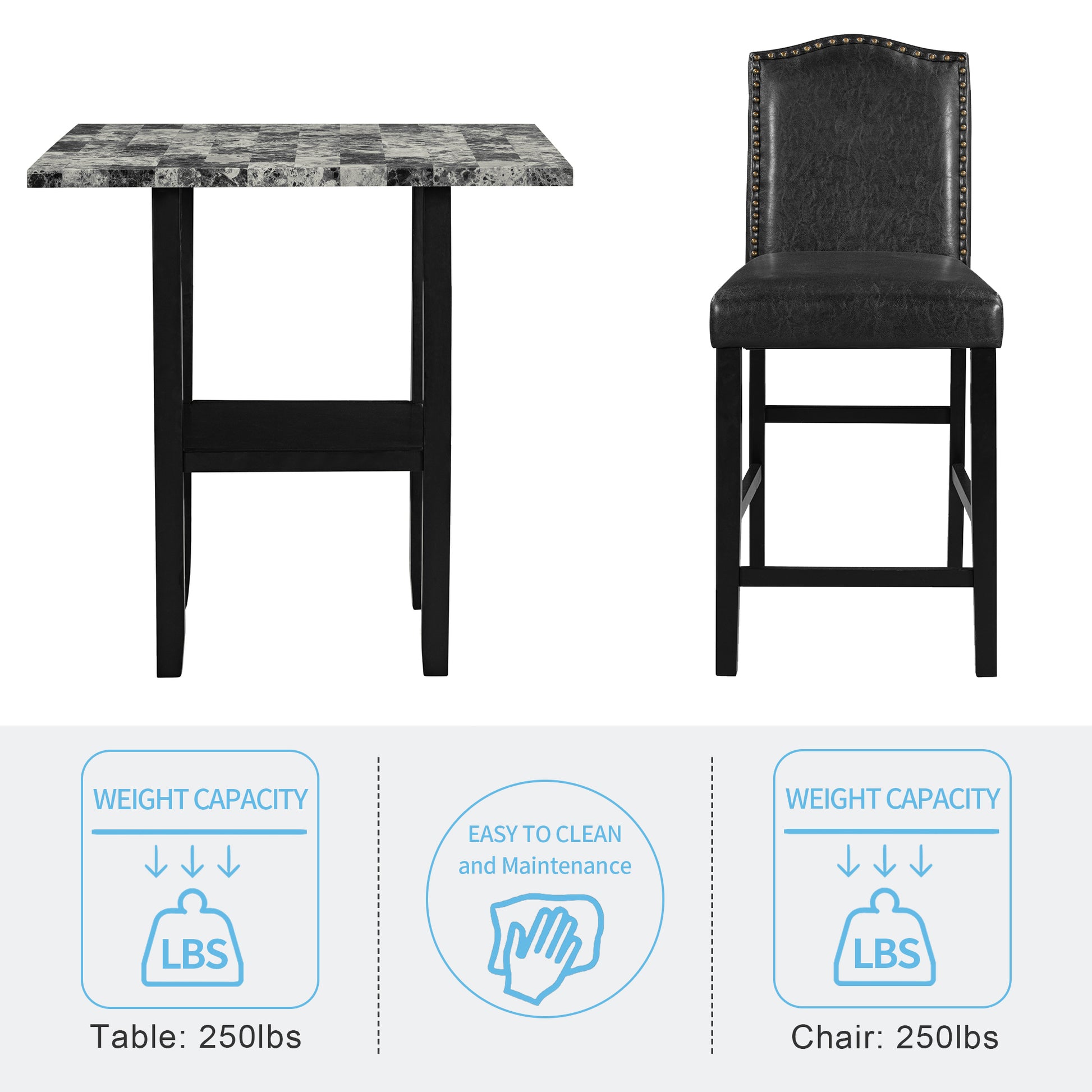 5 Piece Counter Height Dining Set