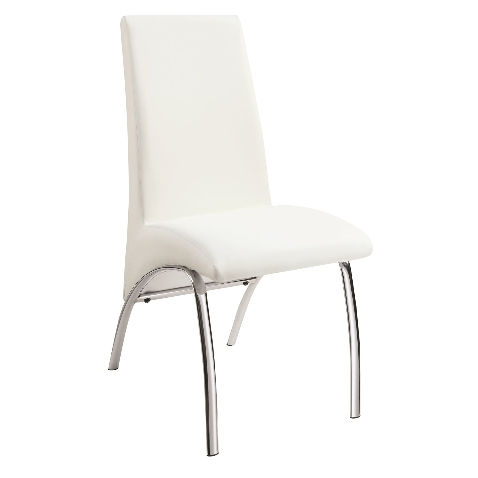 Set Of 2 Modern Side Chairs in White