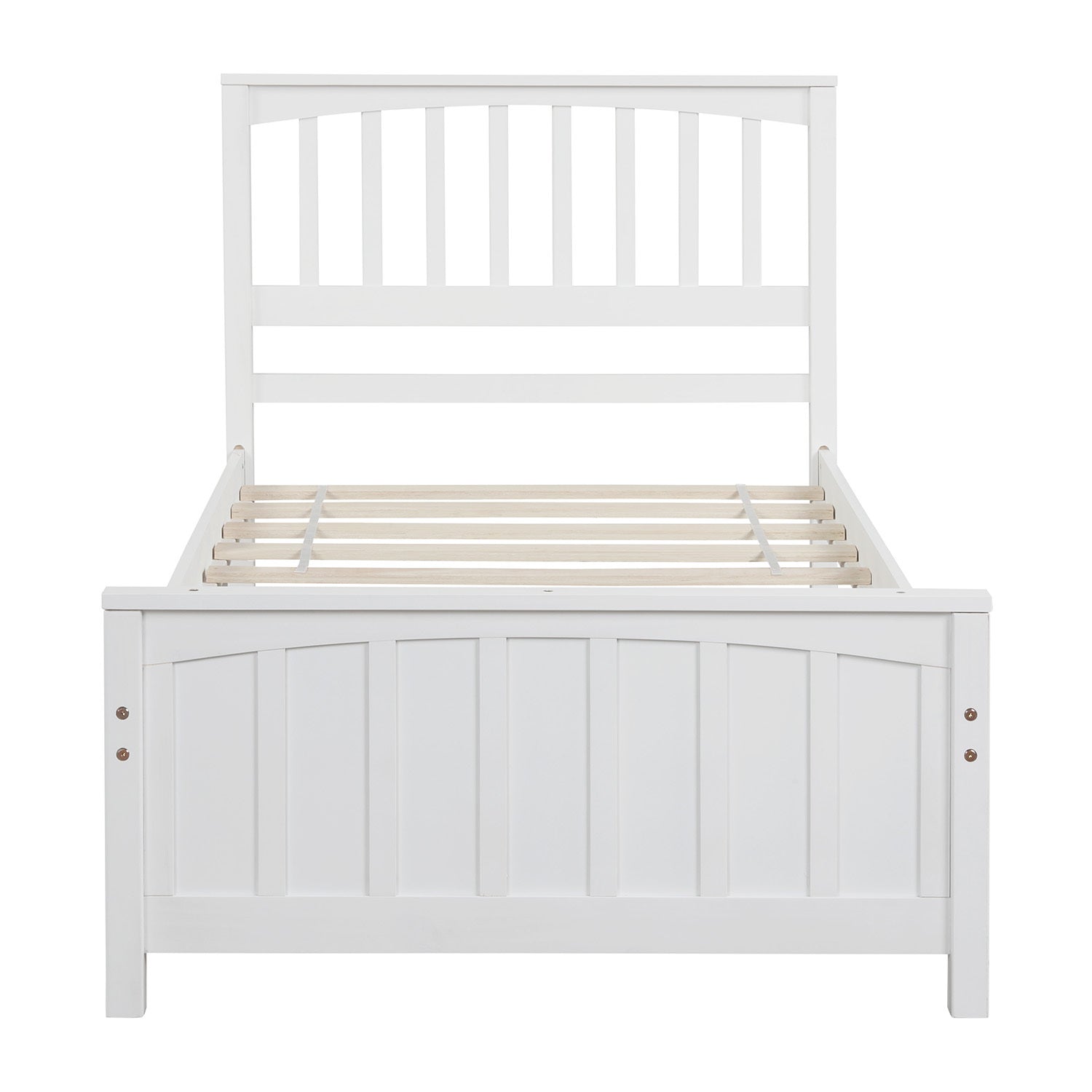 Twin size Platform Bed, White